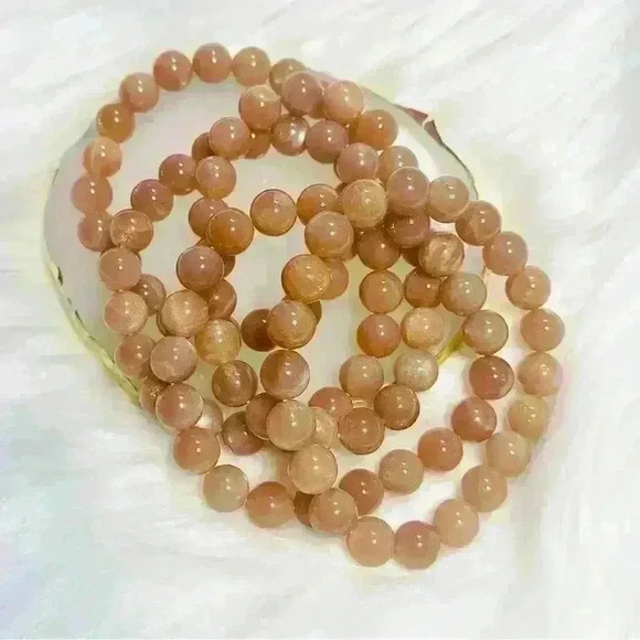 Orange Moonstone Crystal Bracelet - Picture 2 of 6